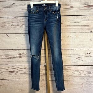 7 for All Mankind The Skinny Blue Jeans